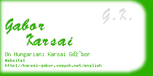 gabor karsai business card
